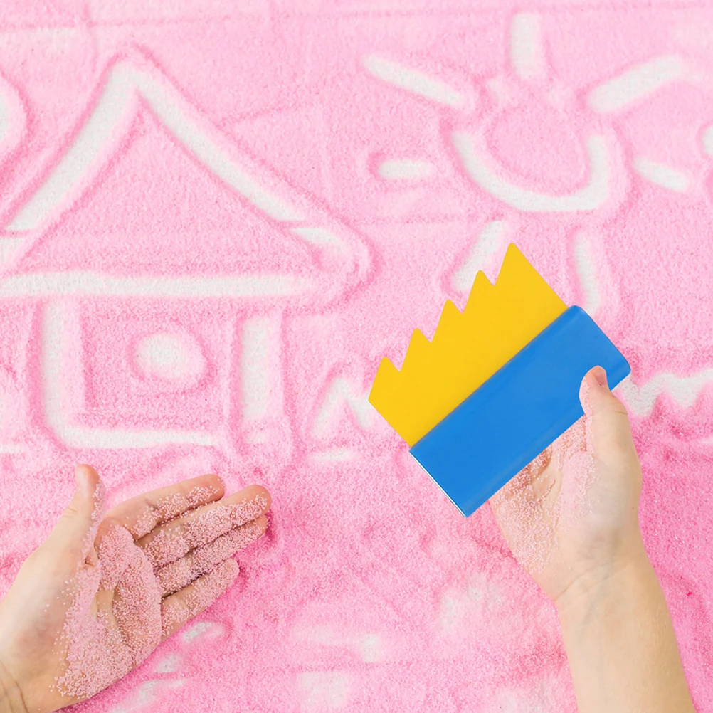 

10Pcs Line Scraping Brush Paint Scraper for Early Learning Ergonomic Handle DIY Drawing Tool Paint Brush Plastic Draw Scraper