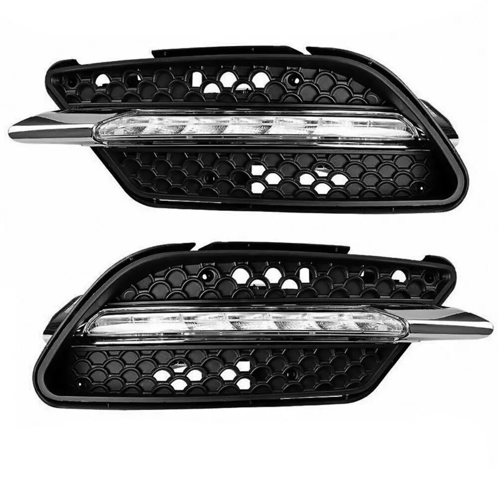 Pair LED Fog Lamp DRL Daytime Running Light For Mercedes-Benz W204 C Class C300 AMG Sport 2008-2011