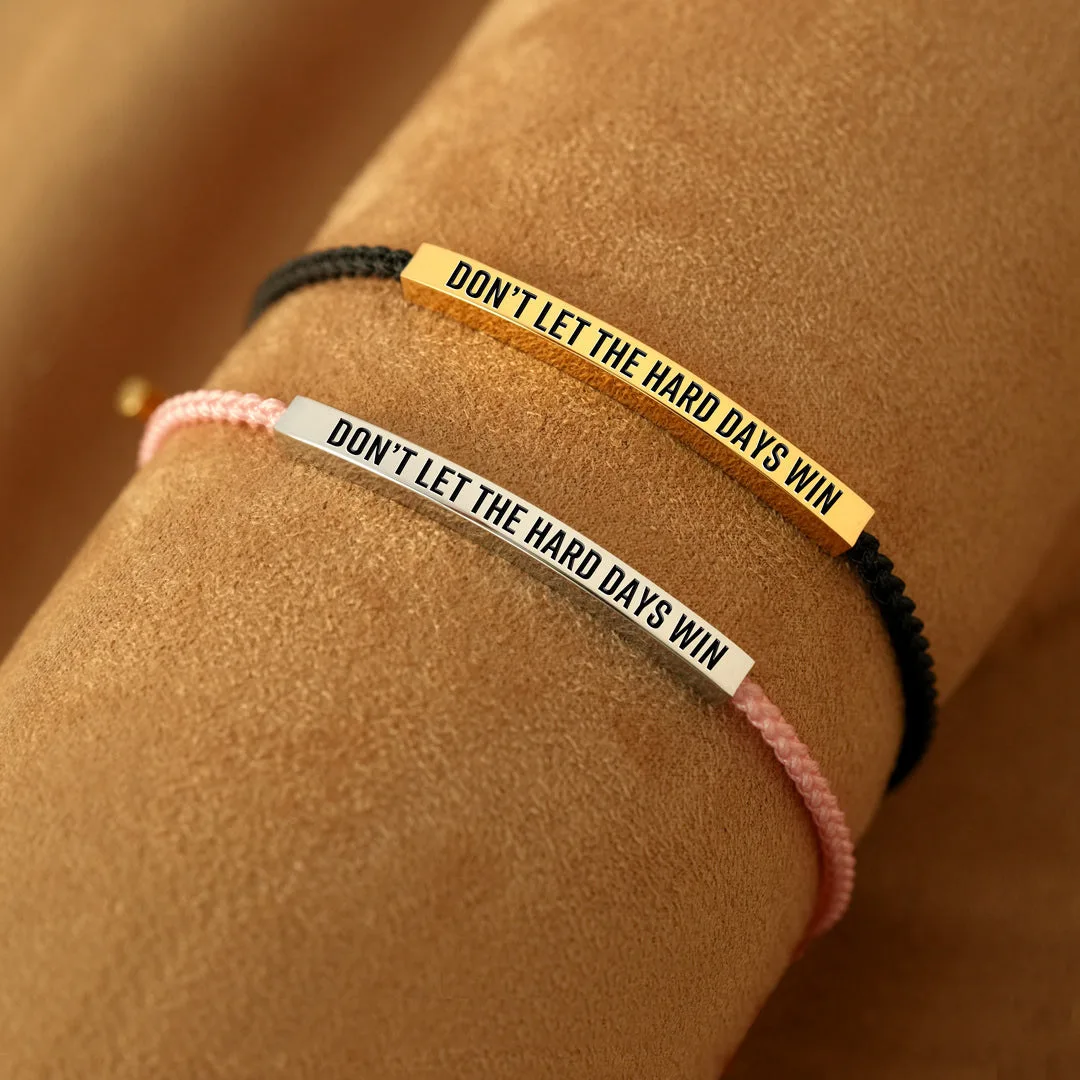 Trendy Design “Remember Who The Luck You Are” Motivational Tube Bracelet for Best Friend Gift Popular Adjustable Bradied Jewelry