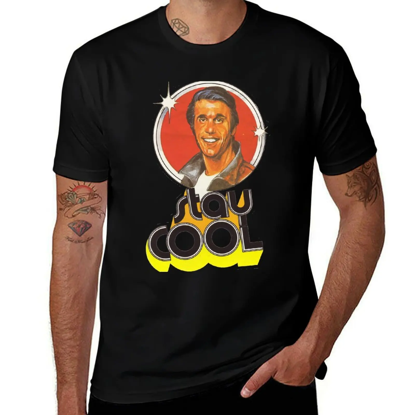 

Fonzie T-Shirt t shirts for man graphic tees cotton tshirt 100% T-Shirt