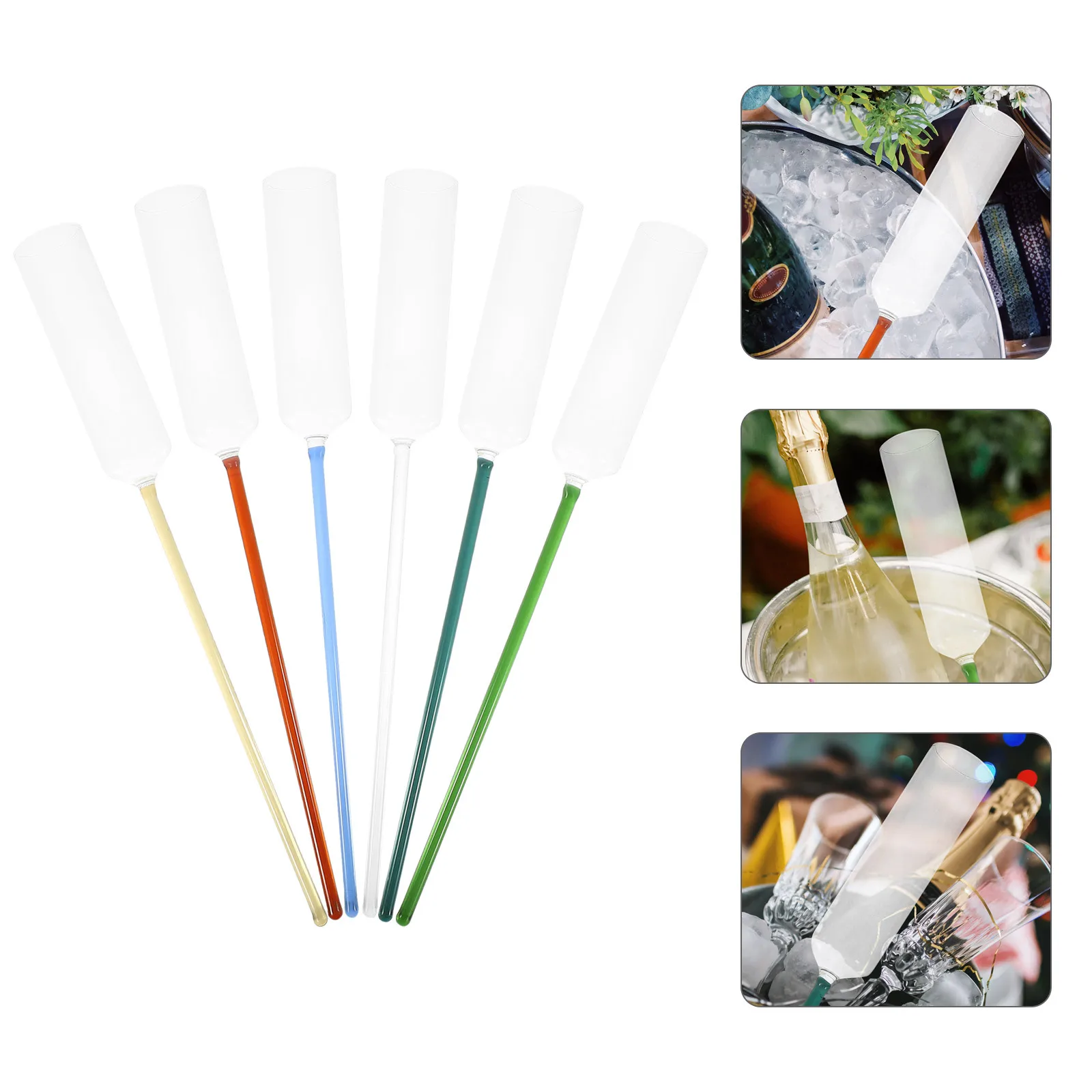 

6Pcs Stylish Cups Acrylic Wine Goblets for Party Decor Smooth Touch Unique Design Wine Goblet