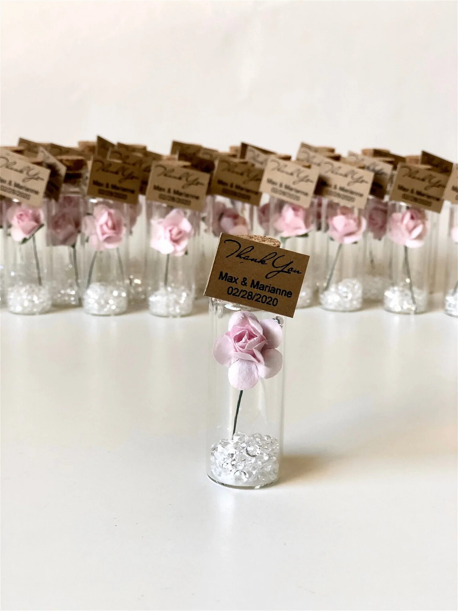 Pink Custom Wedding Favors for Guests, Baptism Favors, Elegant Favors, Luxury Favors, Personalized Engagement Gifts, Favours, Bo