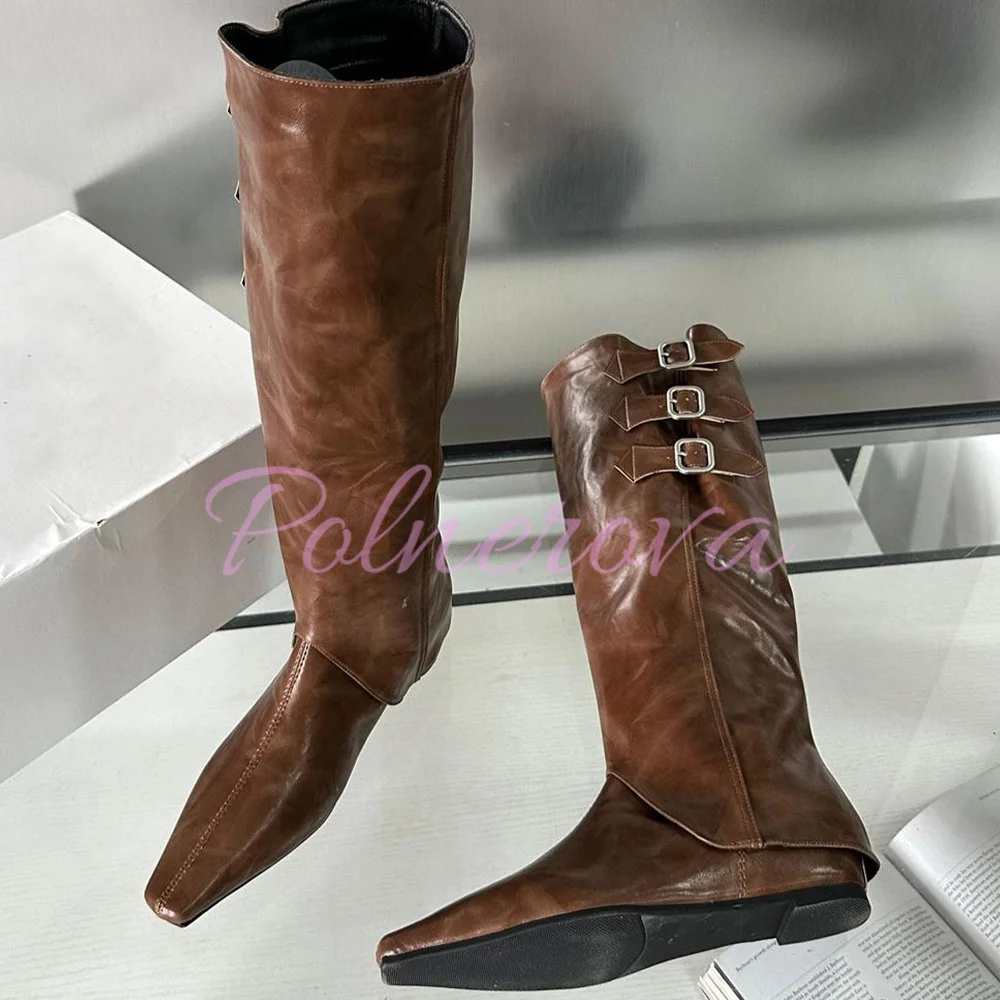 

Belt Buckle Pointed Ankle Boots Autumn and Winter New Two-Wear Detachable Boot Inside Heightening Mid-Heel High Boots for Women