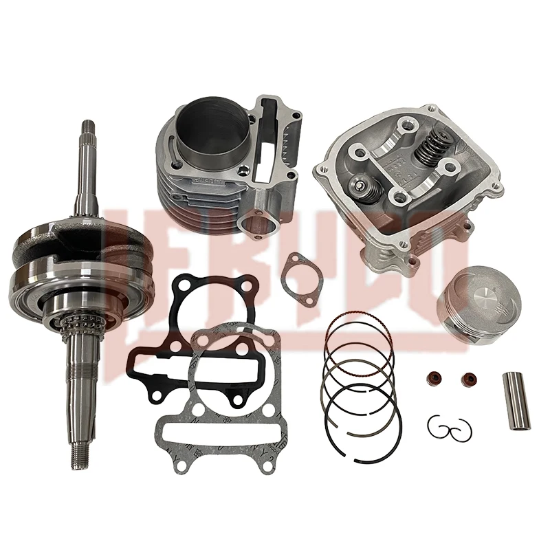 

Motorcycle GY6 150cc 57.4mm Scooter Engine Rebuild Kit Cylinder Head Crankshaft Kit For 157QMJ 152QMI Go Kart ATV Taotao Moped