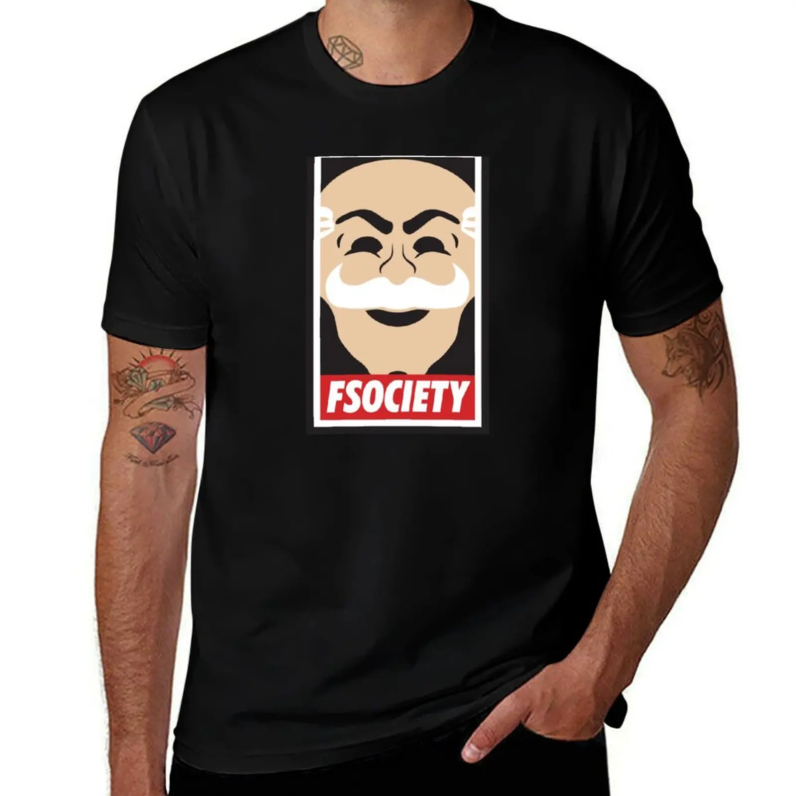 

FSociety T-Shirt Plus Size Summer Short Sleeve T-Shirt
