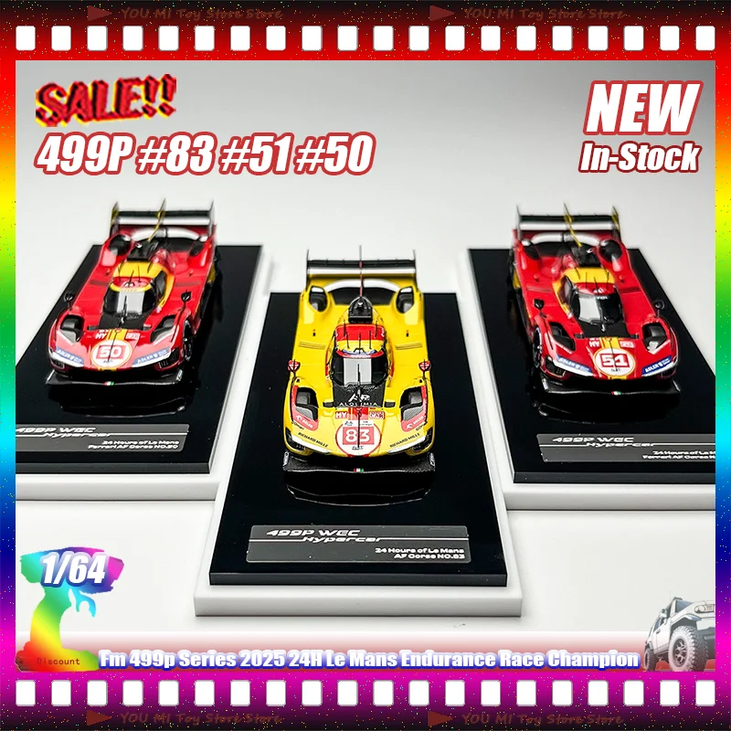 

Fm 1:64 499p 83 Ye Yifei 2025 24 часа Le Mans Endurance Race Champion Моделирование смолы Модель автомобиля Индивидуальные коллекционные игрушки