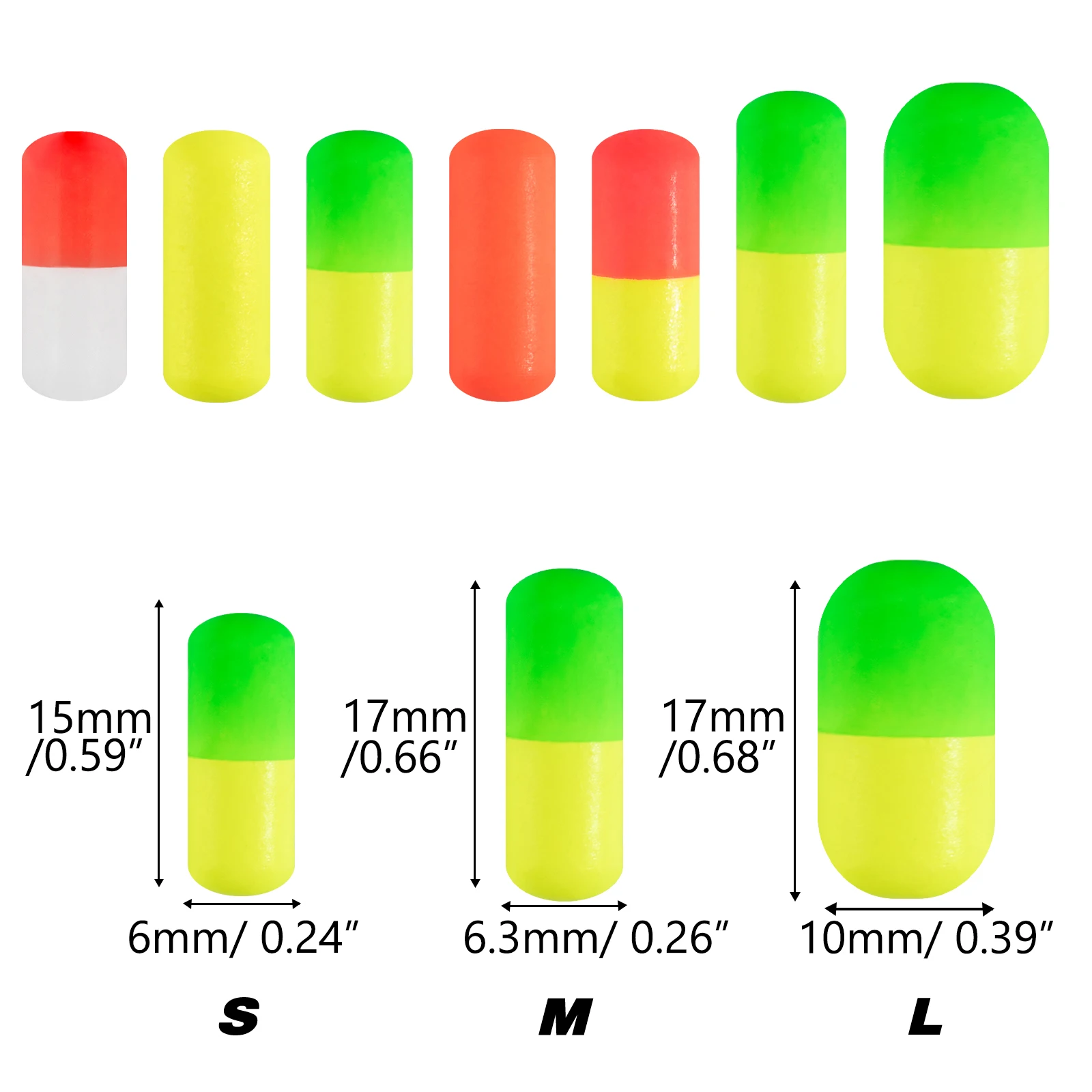 30pcs Foam Fishing Float Strike Indicator Bobber Buoys for Catfish Rig Freshwater Surf Fishing Bait Rig Bottom Rig Walleye Rig image 2