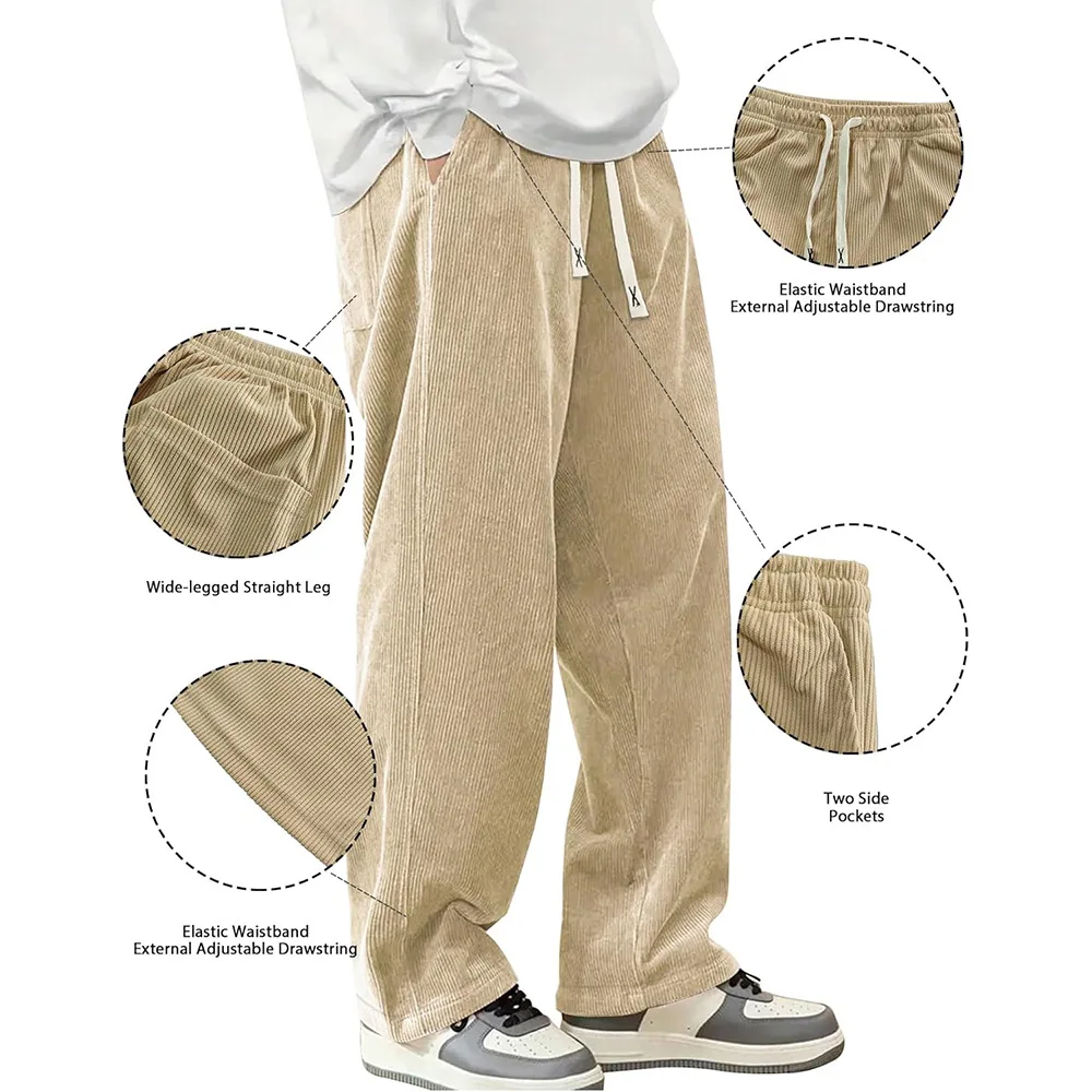 Amerikanische Freizeithose mit Seitenstreifen und Buchstaben-Stickerei, Weites Bein, Lässige Sommerhose für Herren, Locker Fallende Sporthose – Detail 23