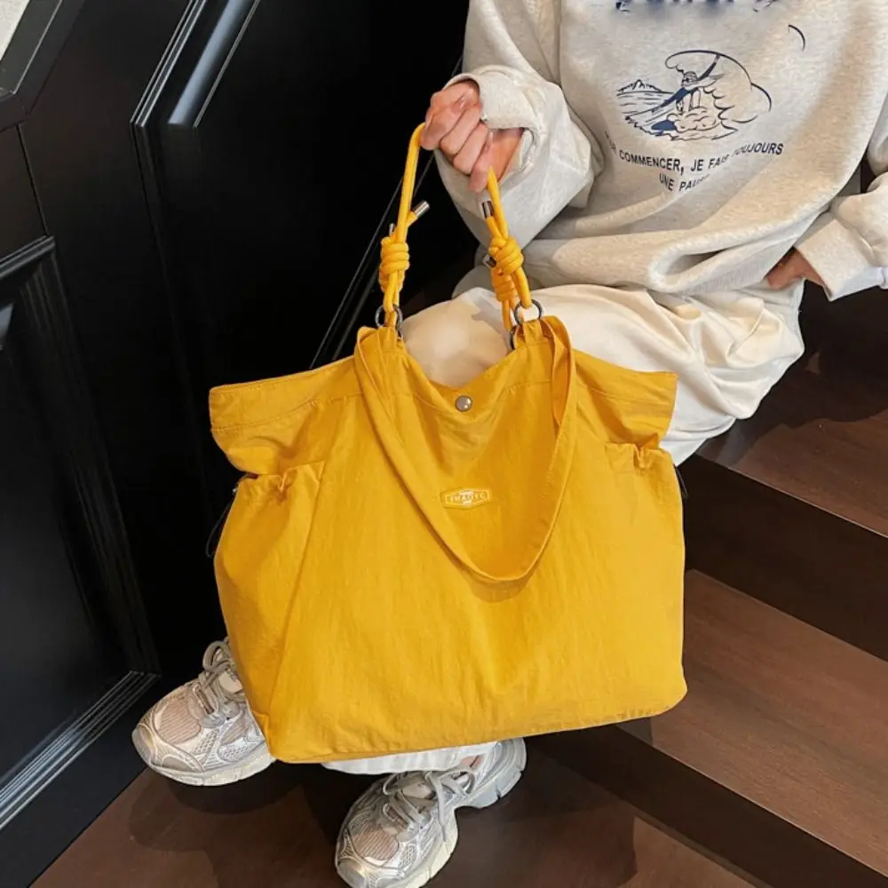 

Casual Nylon Tote Bag Korean Style Nylon Rope Lightweight Eco Bag Large Capacity Handbag Nylon Shoulder Bag Vacation