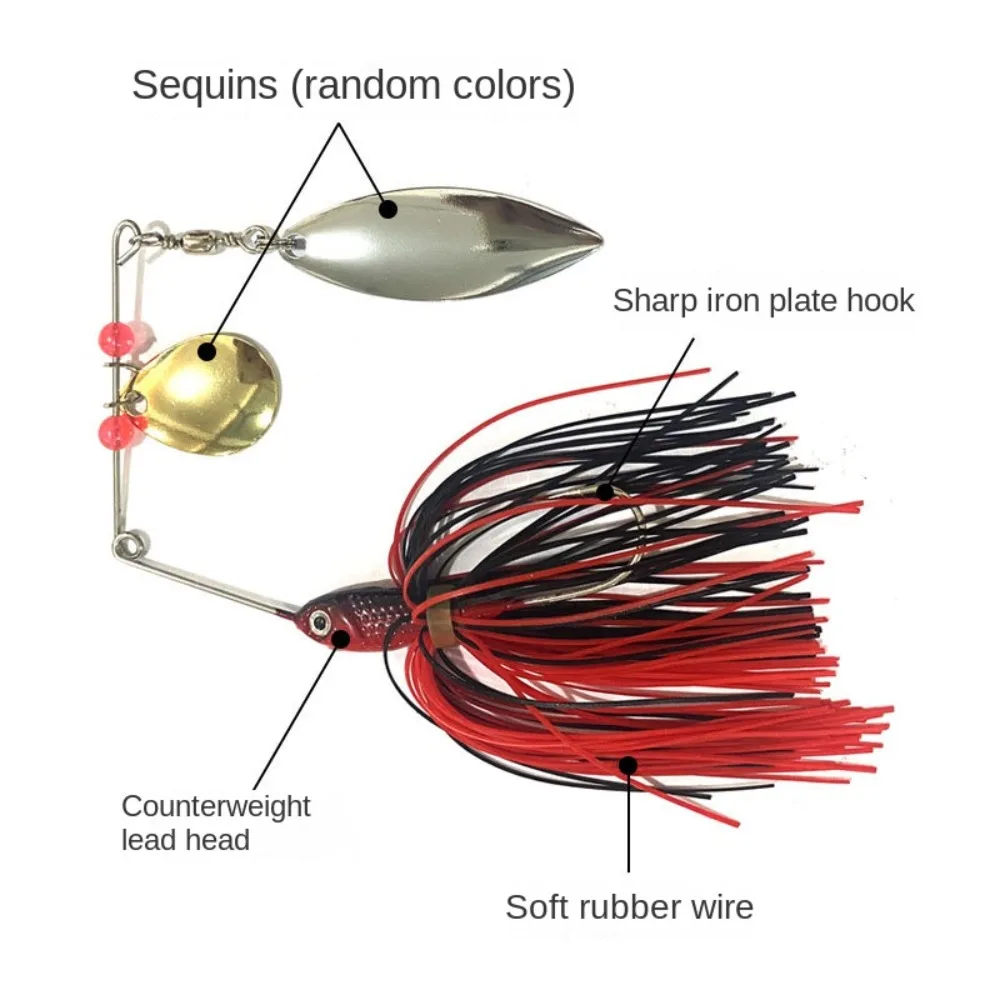 2023 باس بايك walleye اللحية الصيد إغراء 15 جرام 17 جرام 18 جرام الوالي Buzzbait شرابة الثرثرة سبينر الطعم الصيد البحري