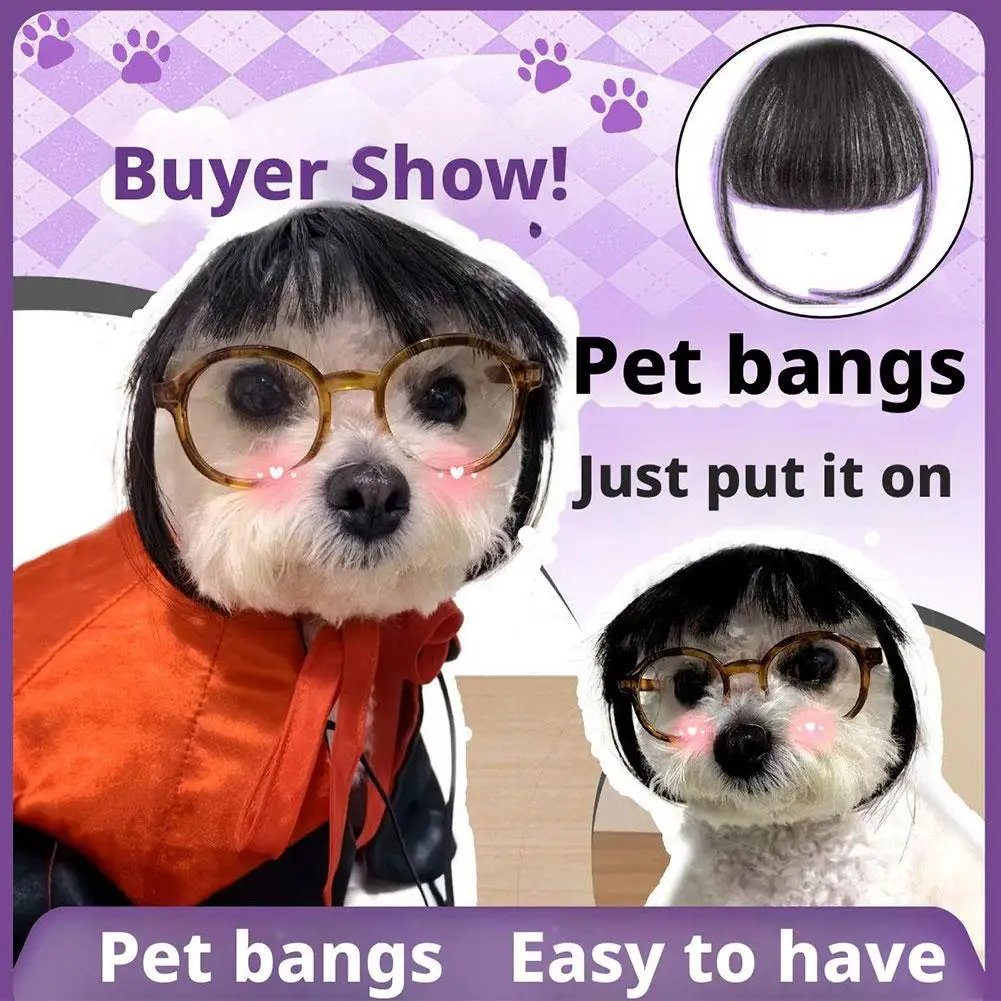 ペットウィッグコスプレ小道具ストレートヘアウィッグパーティー犬コスプレ子犬帽子子猫 Hotography 面白いペット用品コスト E0s3