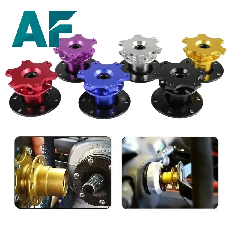 Universal Steering Wheel Quick Release Hub Kit, Adapter for 6-Hole Steering Wheels