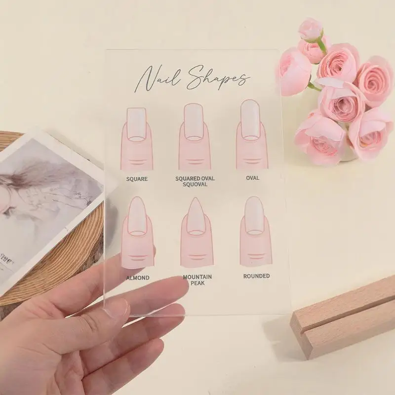 Acrylic Nail Art Signboard Nail Shapes Display Rack Wearing Armor Display Board Artwork Rack Nail Display Stand
