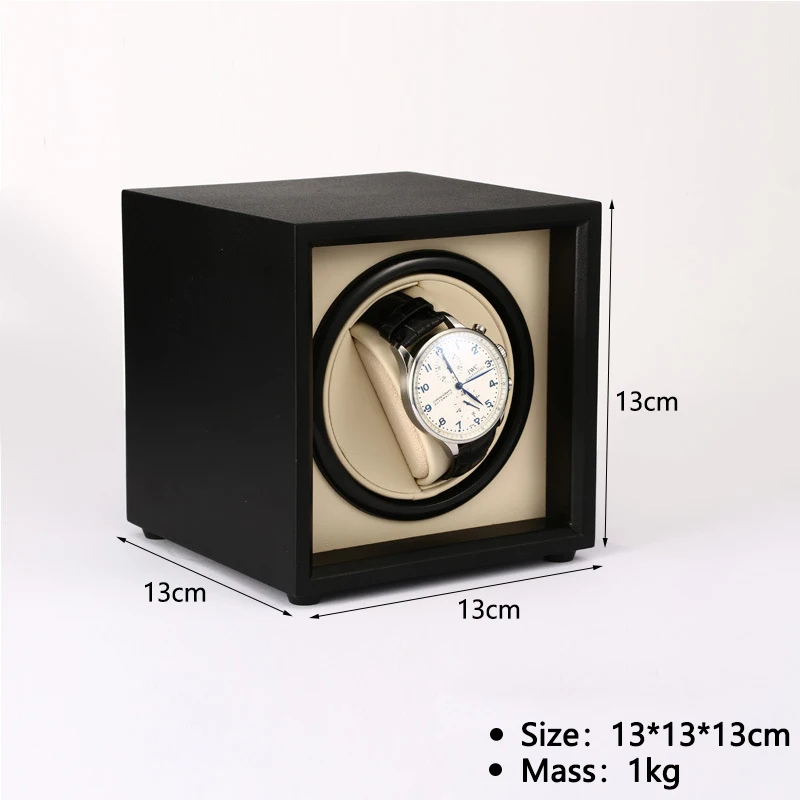 2022 New Watchwinder Luxurious Brown Beige One Slot Pu Leatherwear Watch Winders for Automatic Watches Upper Chain Box 13 CMCust