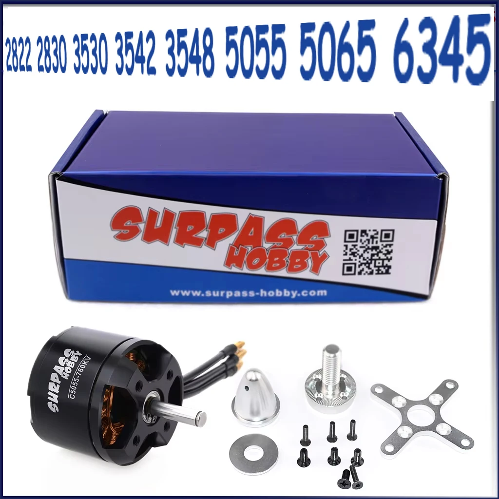 Surpass Hobby 2822 2830 3530 3542 3548 5055 5065 6345 Brushless Motor for RC Model Fixed-wing FPV Drone Quadcopter Multicopter