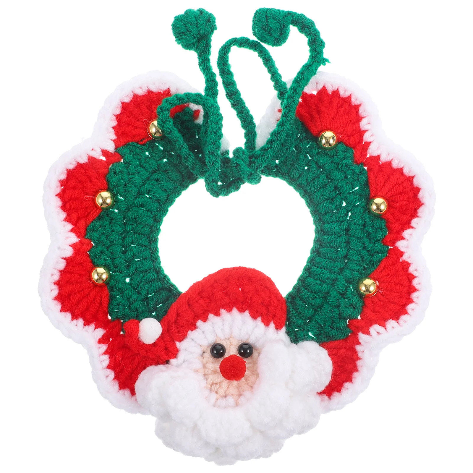 

Santa Claus Dog Scarf Festive Atmosphere Pet Kitten Accessories Lattice Milk Cotton Scarfs Gentle Material Breathable