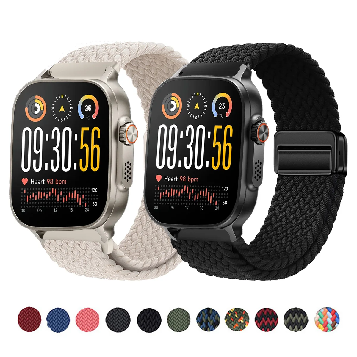 22 mm 18 mm Sport geflochtenes Magnetarmband für Realme Watch 5 Armband für Realme Watch S2/Realme S SPro/2 Pro 3 3 Pro Armband