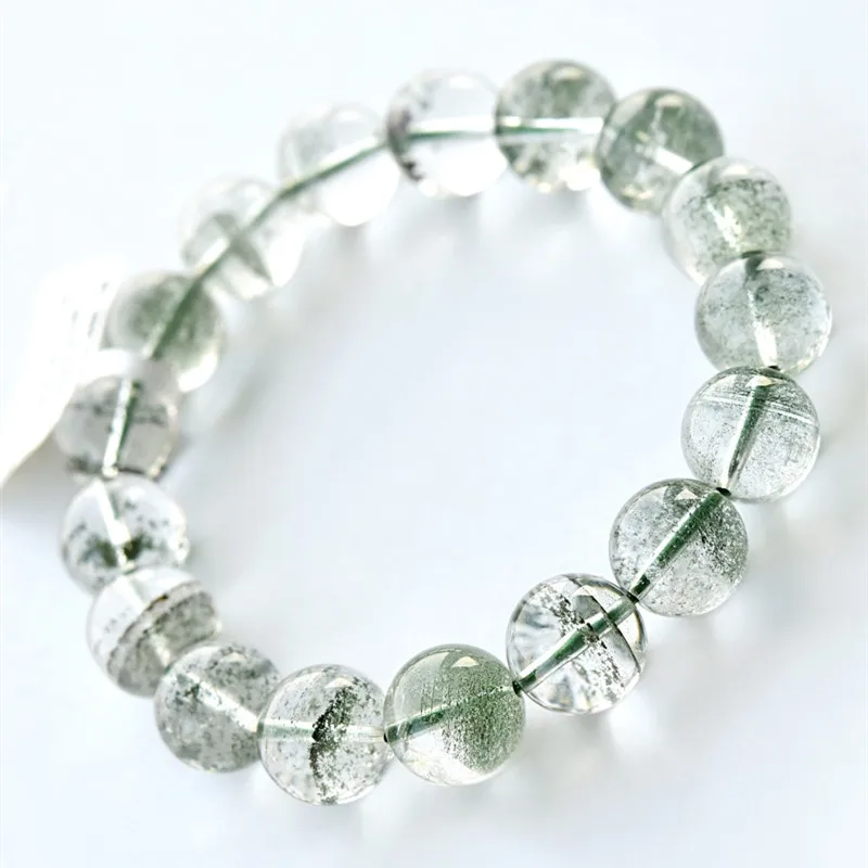 

Natural Green Phantom Quartz Bracelet Women Crystal Clear Round Beads Stretch Bracelet 9mm 10mm 11mm 12mm 13mm 14mm AAAAAA