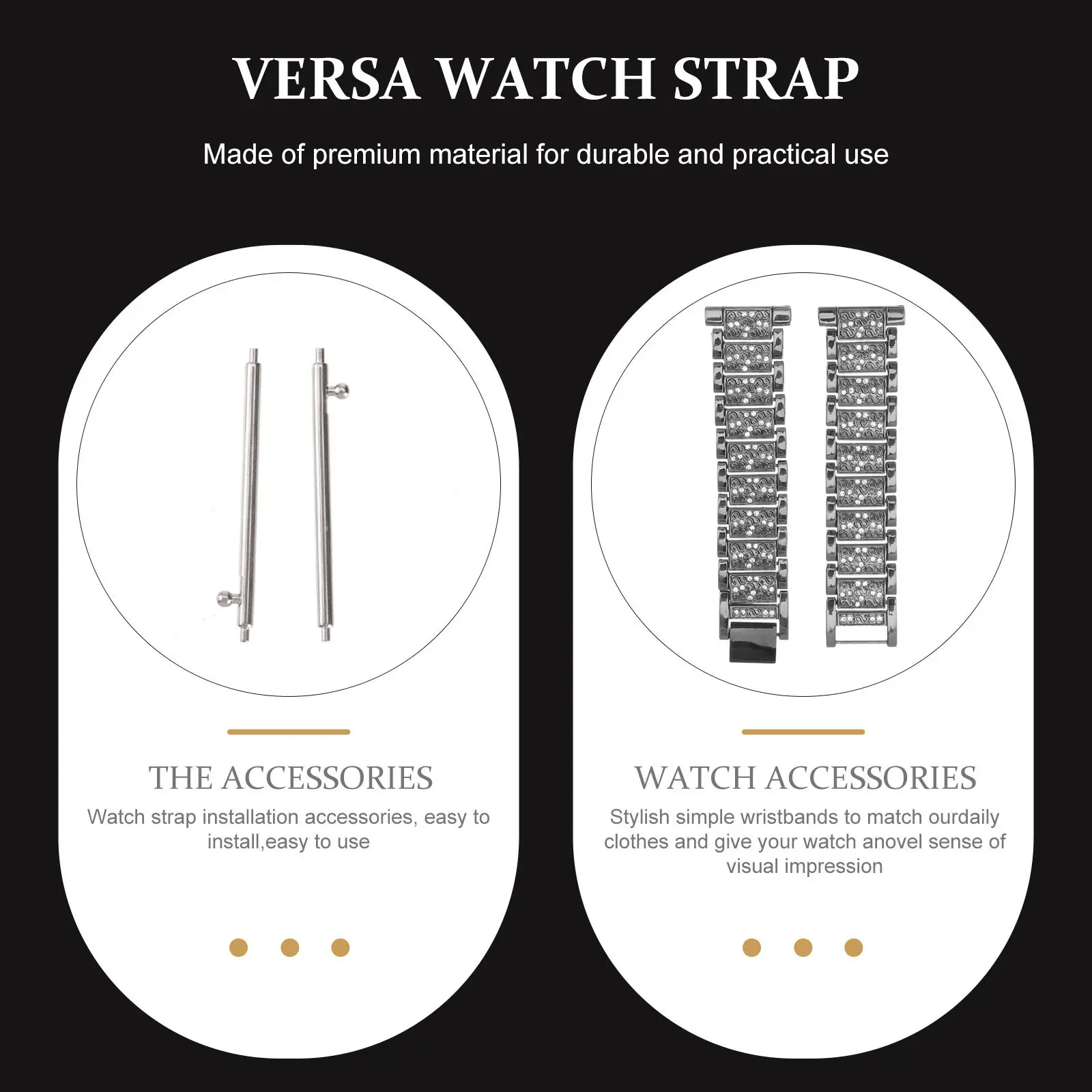 

Metal Rhinestone Watch Strap Compatible with Apple Watch 2 Black Personalized Elegant Comfort Fit Daily Wear Watchband