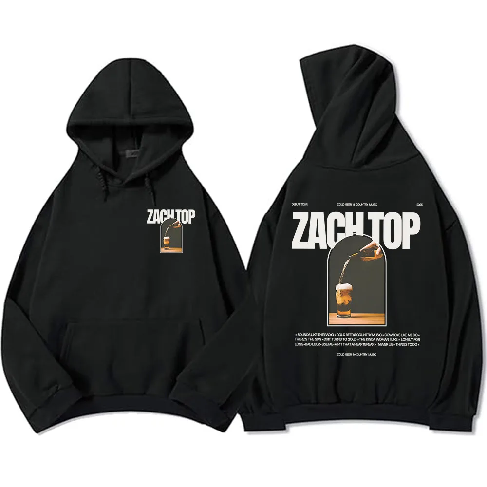 Debut Tour Gold Beer & Country Music Hoodies Zach Top Graphic Sweatshirts Sudaderas Con Capucha Long Sleeve Men/Women Pullovers