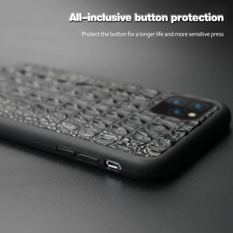 Luxury 100% Fhx-ml50 natural Crocodile skin phone case for Apple iPhone 7 8 Plus XS 12 11 Pro 12Pro MAX XR XS max case
