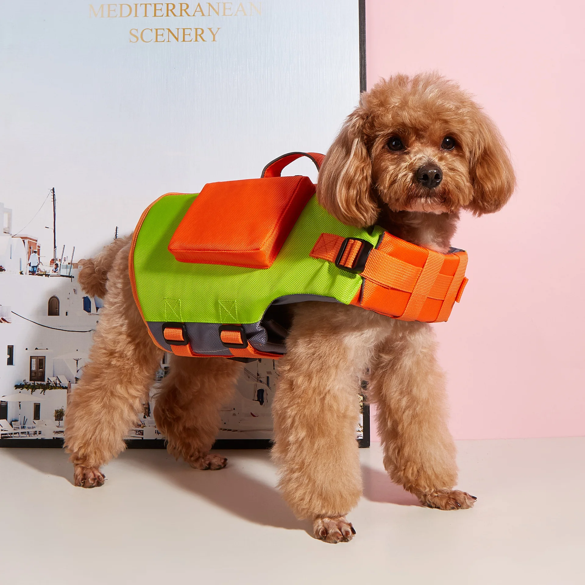 Pet Life jacket Dual Pocket Reflective Swimwear Dog Schnauzer Fadou Large Dog Life Vest High Buoyancy Swimwear