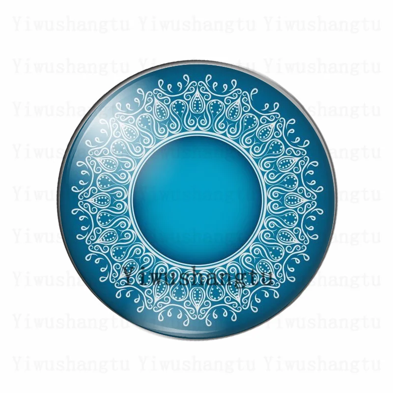 Beauty Vintage flowers  symmetric wreath patterns 12mm/18mm/20mm/25mm Round photo glass cabochon demo flat back Making findings