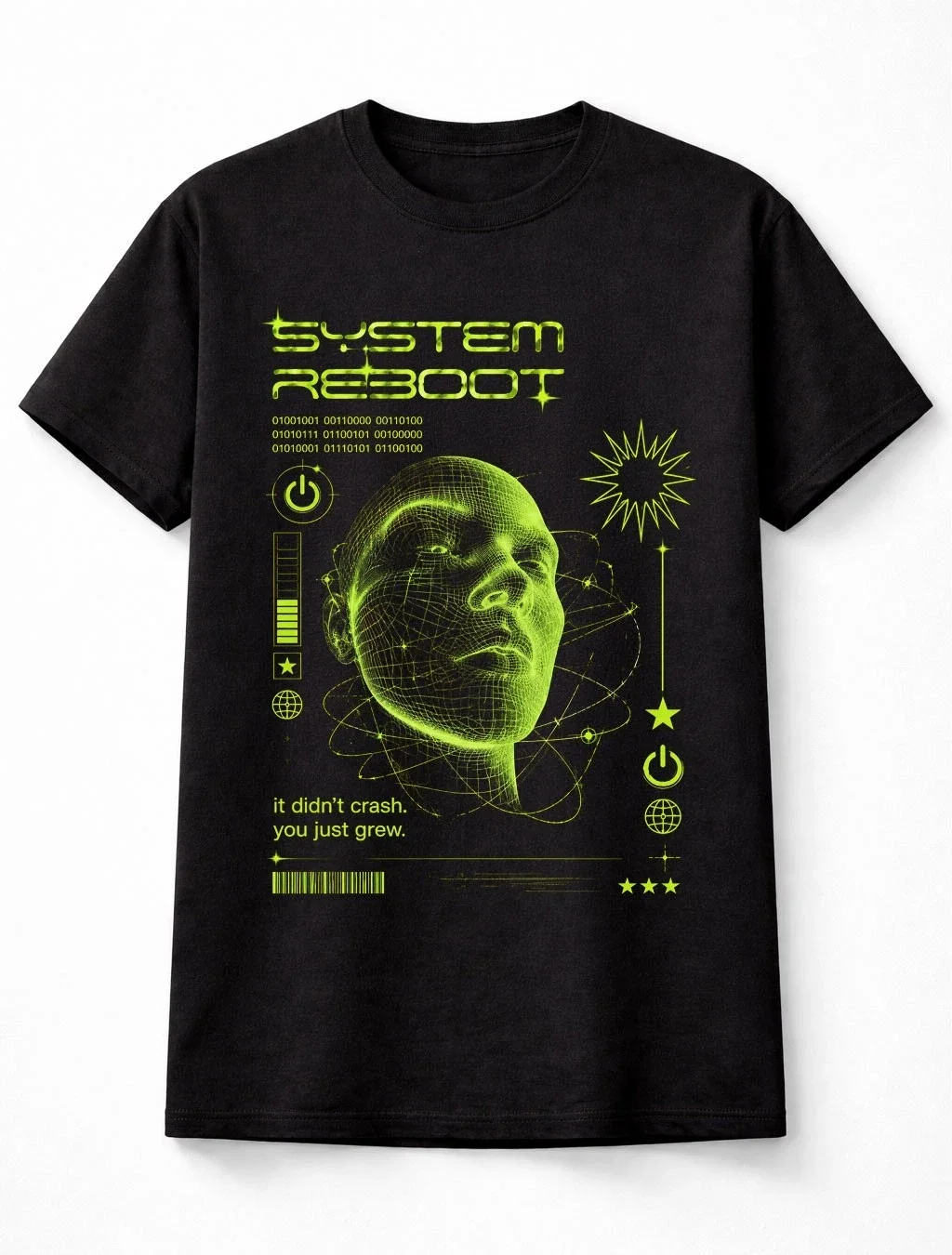 System Reboot Cyberpunk Glitch Y2K Graphic Unisex T-Shirt