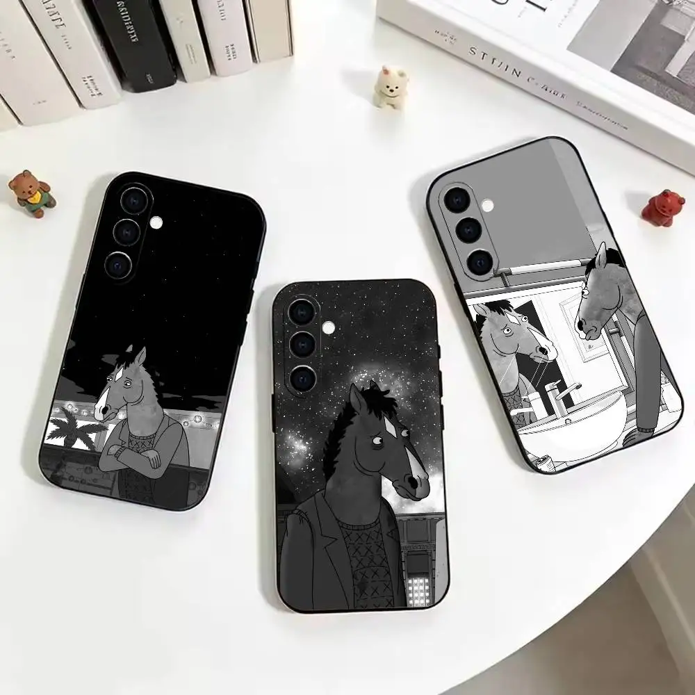 B-BoJack   Horseman  Phone Case For Samsung Galaxy A73, A72,A70,A53,A52,A51,Soft Silicone Black Cover