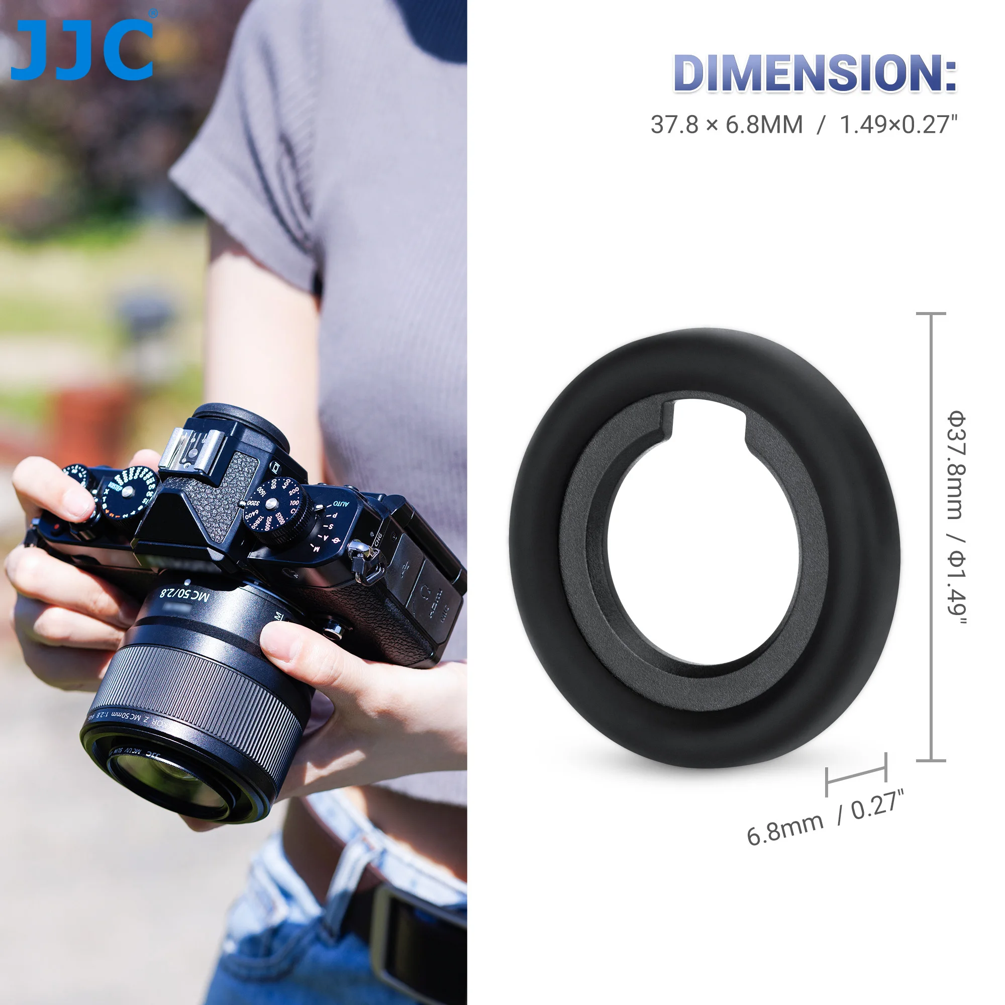 JJC Soft Silicon Round Eyecup Viewfinder Eyeshade for Nikon Z9, Z8, and ZF Mirrorless Cameras Replaces Nikon DK-33 eyecup