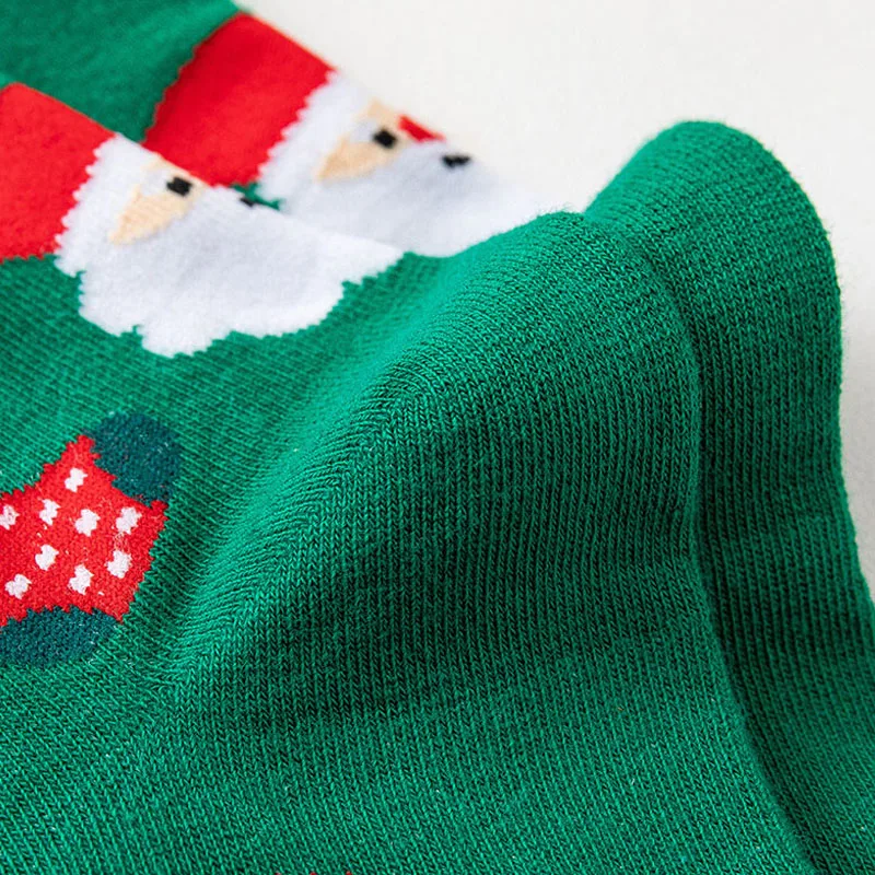 4 Pairs Children Christmas Socks Cotton Warmer Thick Socks For Girls Boys Unisex Kids Knitting Santa Claus Snowflake Elk Socks