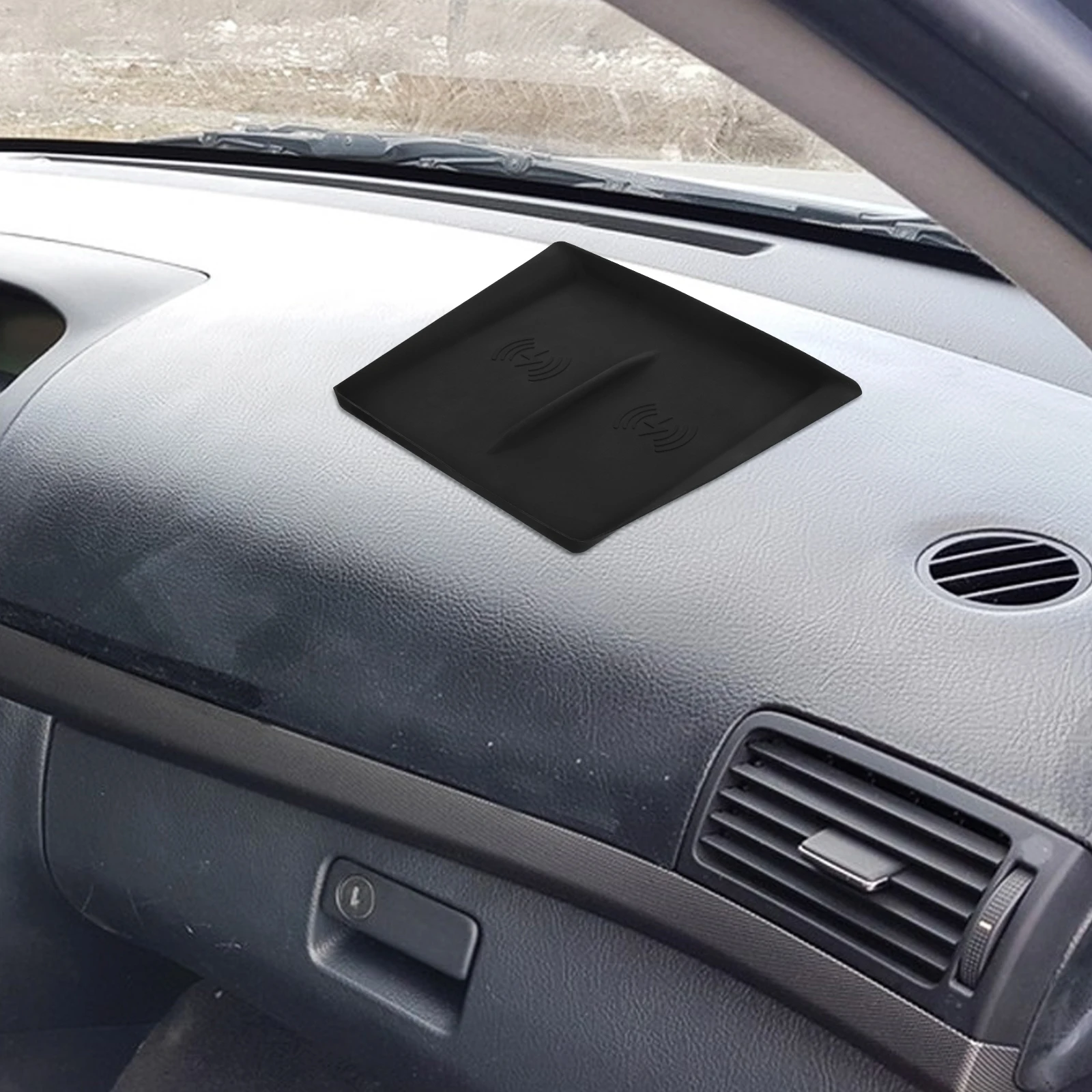 

Charging Pad Gel Center Console Mat Slip Silicone Car Charging Port Cover For