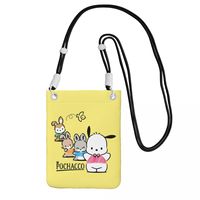 Custom Fashion Pochacco Mobile Phone Bag for Traveling Men Women Cute Dog Small Crossbody Purse Smart Phone Wallet With Strap