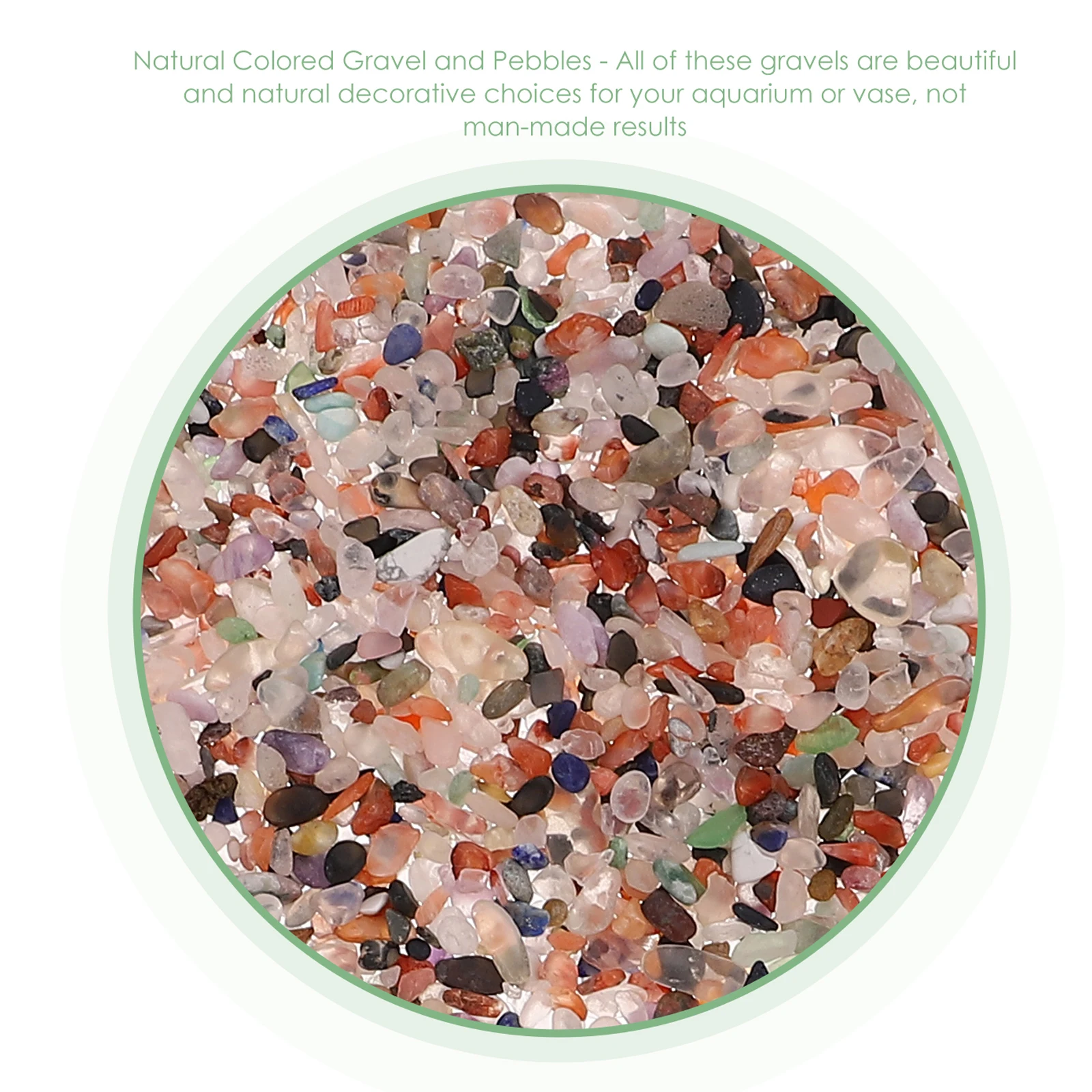 Pedras de aquário de cascalho de cristal colorido, design fresco e chique, seguro, não tóxico, à prova d'água, decoração para tanque de peixes, paisagem, brilho no