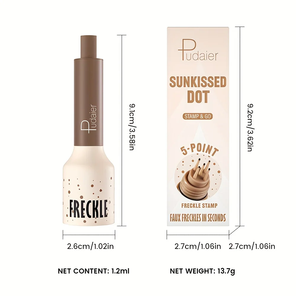 Natural Nude Makeup Fake Freckles Pen Waterproof Long Lasting Light Coverage Freckle Stamp for Women