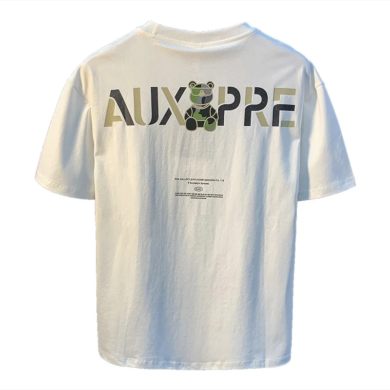 2024New Year Short SleeveTT-shirt Men's Trendy Casual All-Matching Teenagers Summer PrintinginsTop Loose Men's Clothing