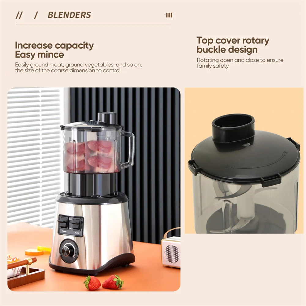 220v-3l 6 in 1 Mixer Edelstahl große Kapazität schneiden Gemüse und zerkleinert Eisbrecher Salats chl eifer Fleischwolf Entsafter