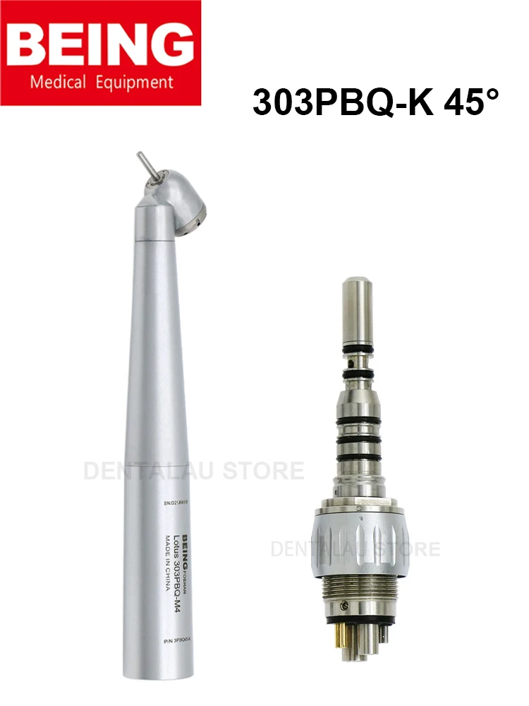 

303PBQ-K BEING Dental High speed Fiber Optic 45 Degree Handpiece Fit Kavo Coupler MULTIflex