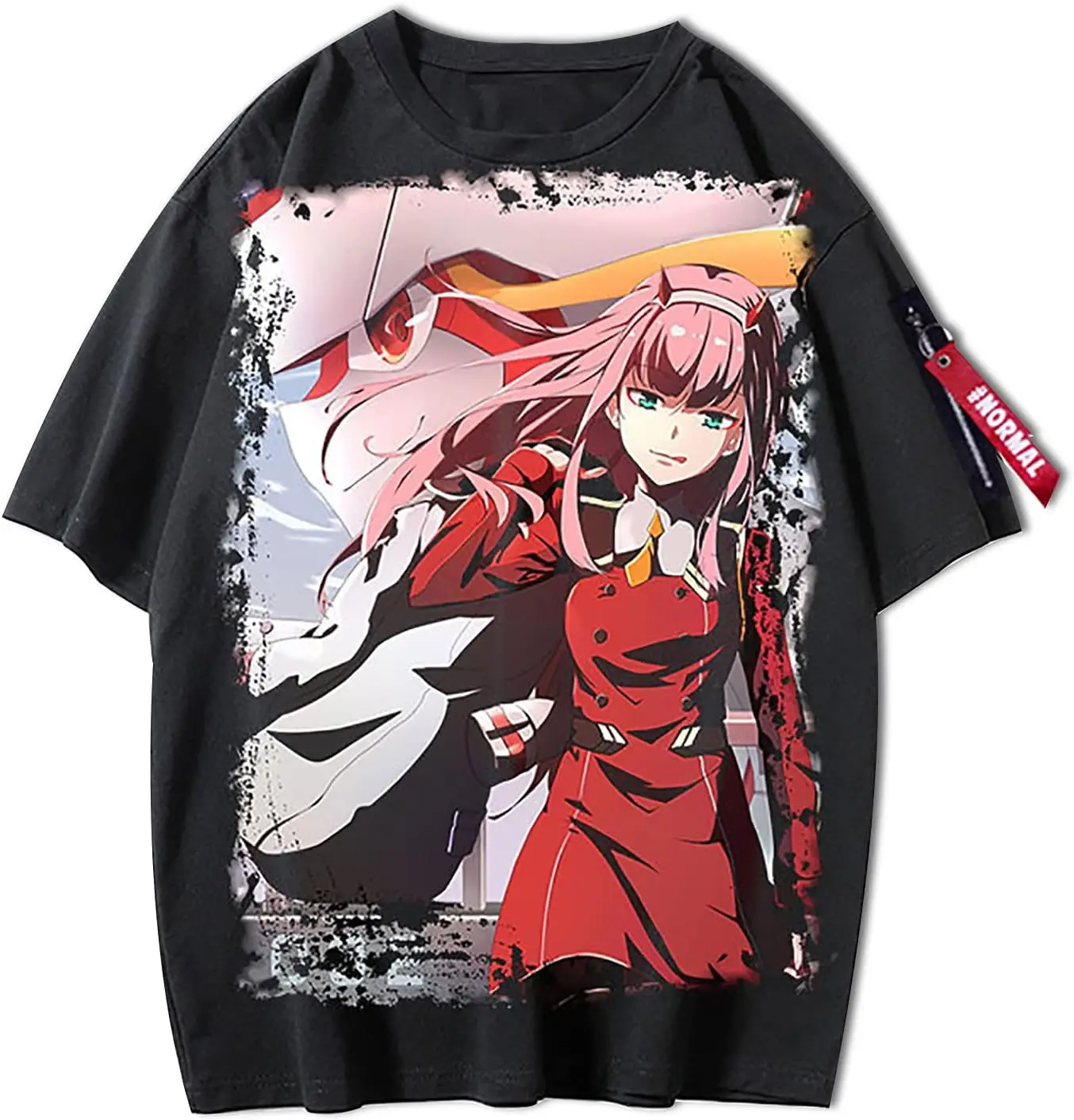 

Anime Darling in The FranXX T-Shirt Zero Two Bedruckte Kurzarmbluse Ichigo Lockeres Top T-Shirt