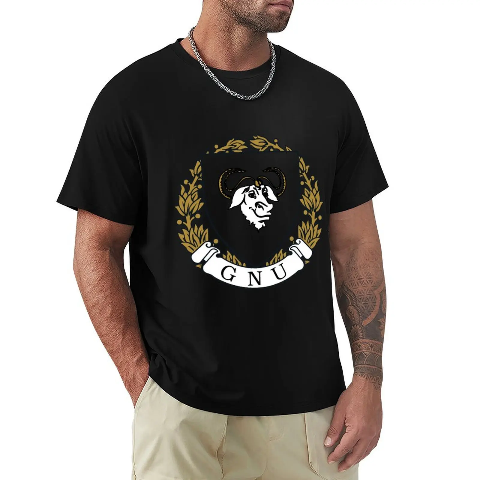 GNU ( emacs linux ) College style logo T-Shirt t shirts designer T-Shirt