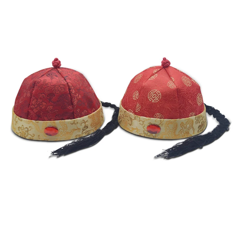 Sombrero chino antiguo de la dinastía, disfraz de ópera de Beijing, gorra para adulto y niño, vestido elegante Vintage de China, accesorios de traje