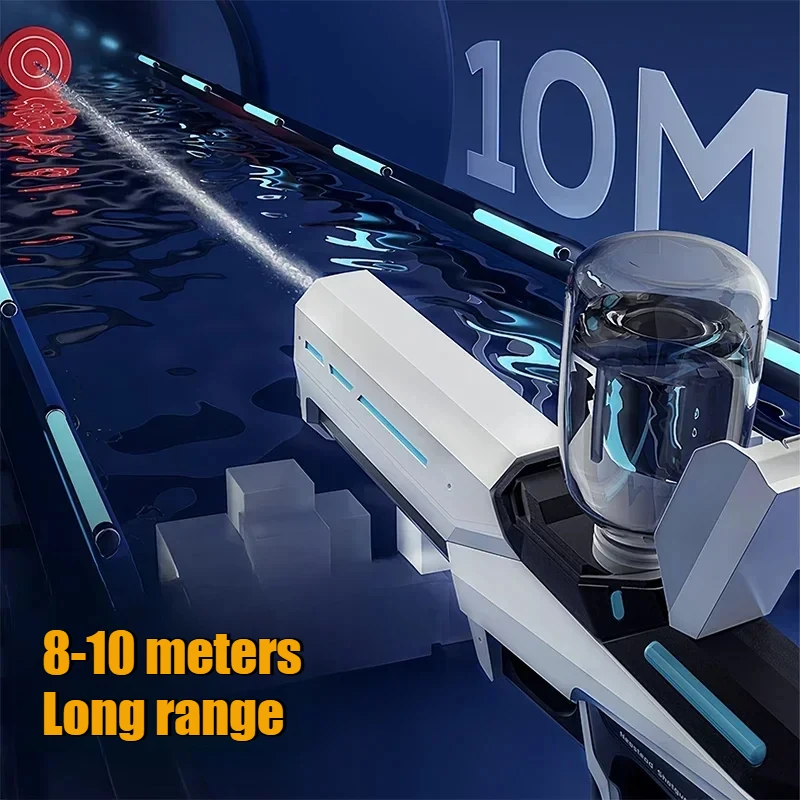 مسدسات المياه الكهربائية للأطفال امتصاص الماء التلقائي بالكامل إطلاق مستمر Watergun الصيف في الهواء الطلق ألعاب الشاطئ للأطفال