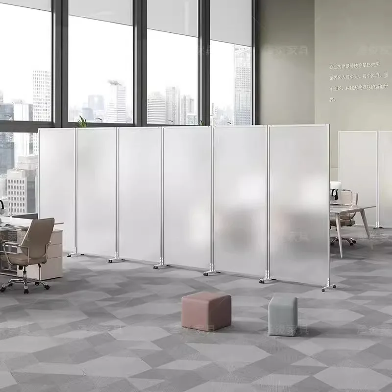 

Acrylic partition office screen folding mobile factory workshop simple baffle plexiglass baffle transparent