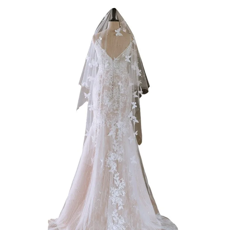

Mori New Lace Long Wedding Dress Internet Celebrity Wedding Long