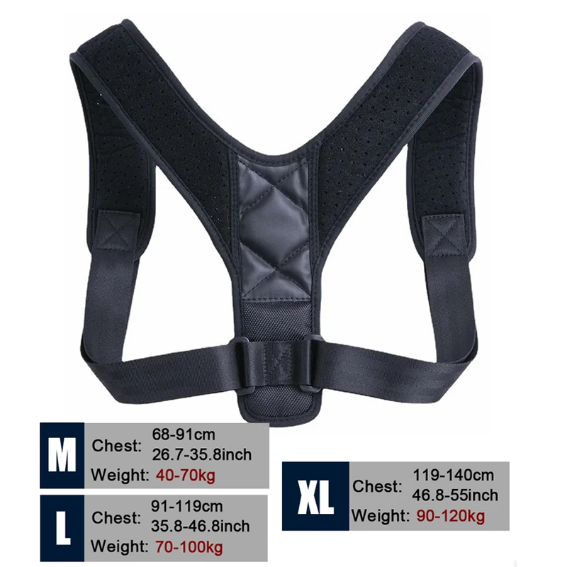 Back Posture Correction Belt Hunchback Prevention Correction of Sitting Posture Unisex Breathable Body Shaping