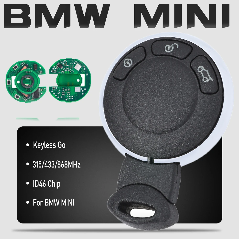 

KEYECU Keyless Go 5WK49331 315/433/868MHZ ID46 Chip Smart Remote Key for BMW MINI Cooper Cabrio Clubman Countryman Coupe Paceman