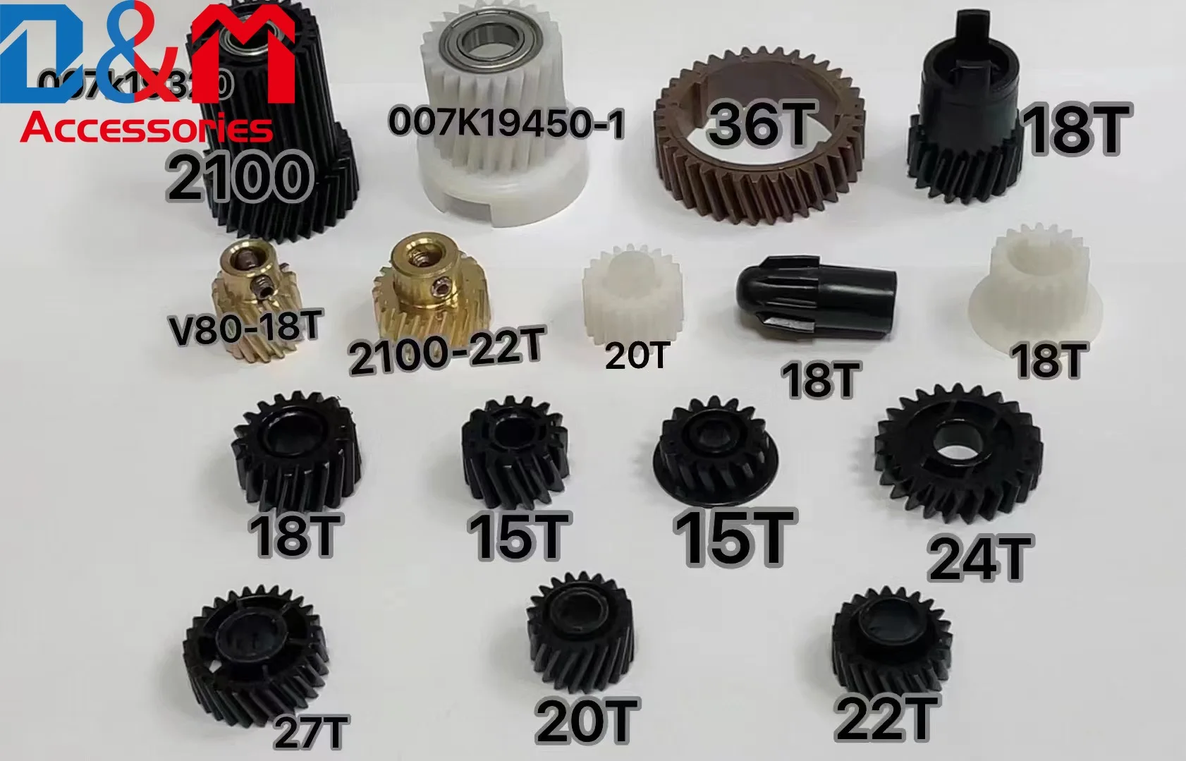 1Set Fuser Drive Gear for Xerox Versant V80 V180 V2100 V3100 15T 18T 20T 22T Developer Registration Idler Gear 80 180 2100 3100