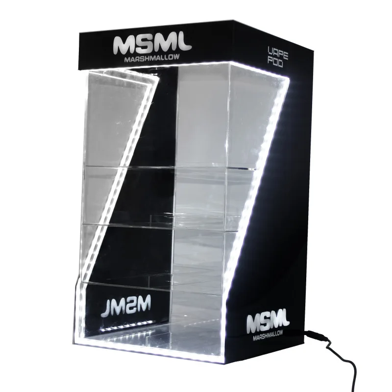 Acrylic display stand with lamp electronic atomizer display case LOGO supermarket convenience store atomizer display stand