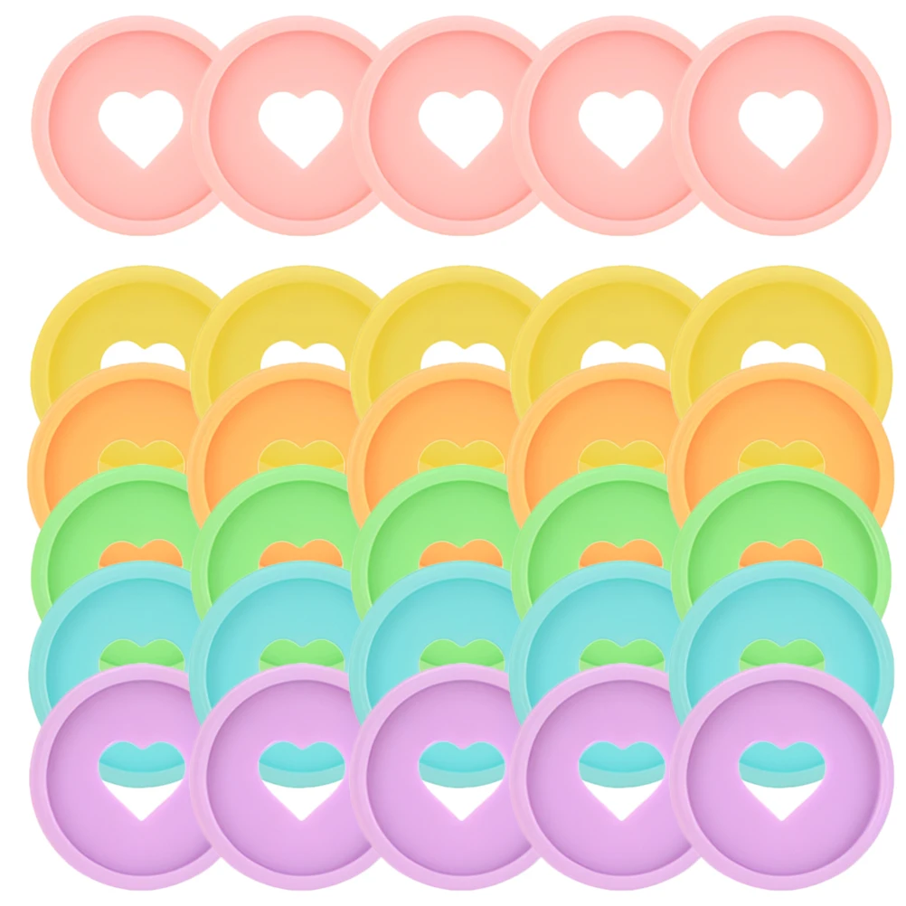 

30 Pcs Binder Rings 2 4cm Colored Clips Loose Leaf Notebooks Index Card Scrapbook DIY Supplies Sturdy PP Material