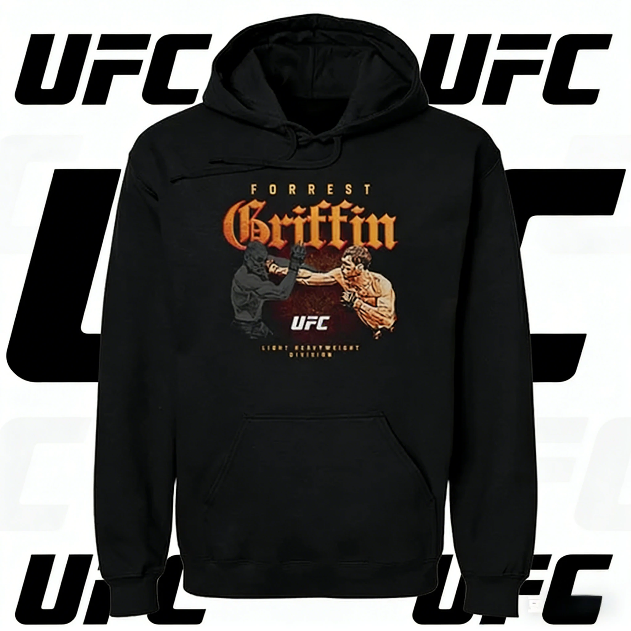 

Тема UFC «Лесной Гриффин» 2025-26, осень/зима, чистый хлопок, 100% повседневная свободная модная толстовка с капюшоном, подходит для мужчин и женщин